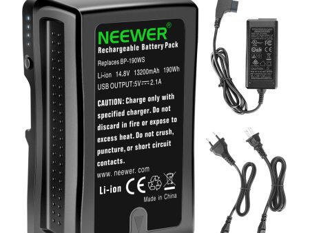 NEEWER BP-190WS 13200mAh V-Mount V-Lock Rechargeable Li-ion Battery Online Hot Sale