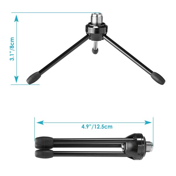 NEEWER Desktop Desk Microphone Stand Foldable Tripod with Non-slip Feet Online now