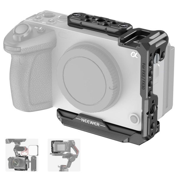 NEEWER CA046 Aluminum Alloy Half Camera Cage for Sony FX3 FX30 Online now