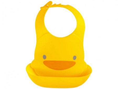 Piyo Piyo Adjustable Waterproof Bib with Food Catching Tray - 6m+ Online Sale