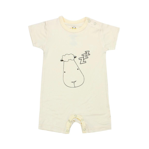 Baa Baa Sheepz Romper Short Sleeve Yellow Sleepy Head Supply