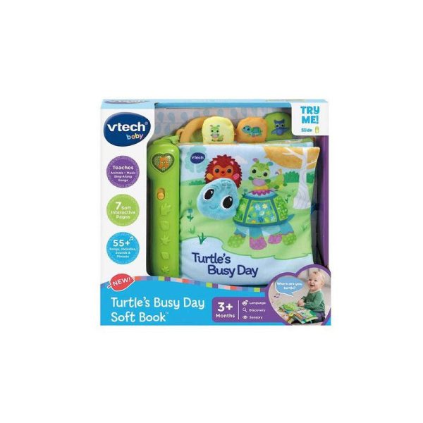 Vtech Turtles Busy Day Soft Book 3m+ Cheap