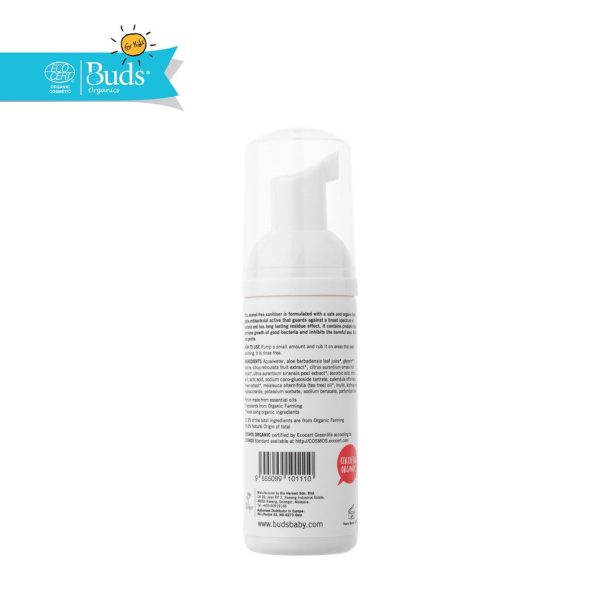 Buds For Kids Safe Anti-Bacterial Foam Sanitiser 50ml (3-12yrs) Hot on Sale