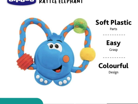 Chicco Fun Teething Rattles - Elephant (3-18m) Sale