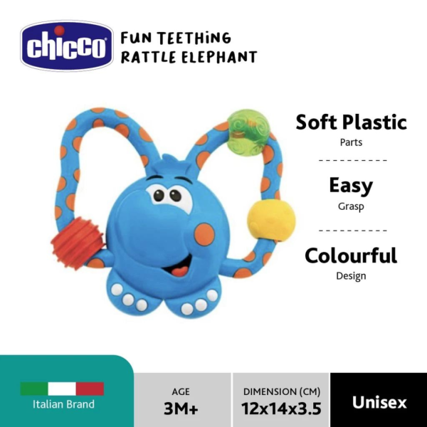 Chicco Fun Teething Rattles - Elephant (3-18m) Sale