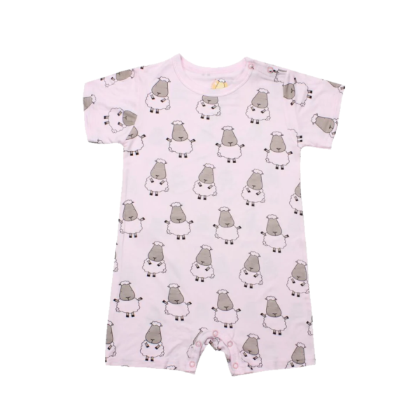 Baa Baa Sheepz Romper Short Sleeve Pink Big Sheepz For Cheap