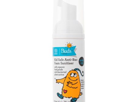 Buds For Kids Safe Anti-Bacterial Foam Sanitiser 50ml (3-12yrs) Hot on Sale