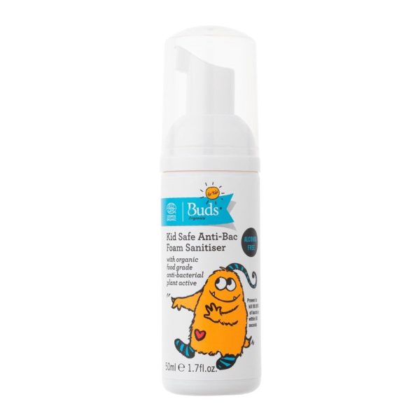 Buds For Kids Safe Anti-Bacterial Foam Sanitiser 50ml (3-12yrs) Hot on Sale