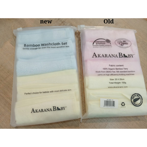 Akarana Organic Bamboo Washcloth Set (6pcs) Sale