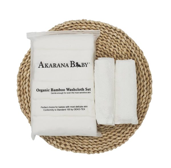 Akarana Organic Bamboo Washcloth Set (6pcs) Sale