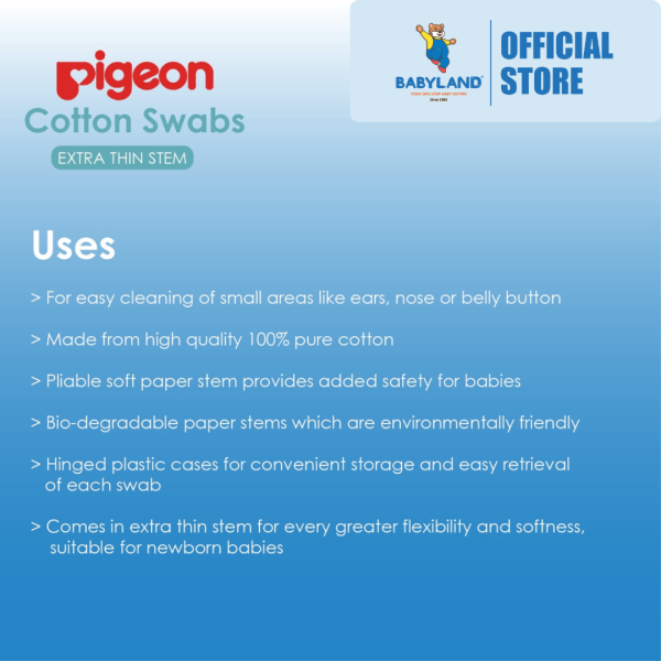 Pigeon Cotton Swab Extra Thin Stem (100Pcs) Cheap