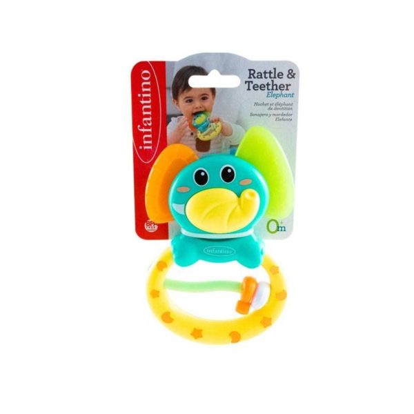 Infantino Rattle & Teether Elephant Online Hot Sale