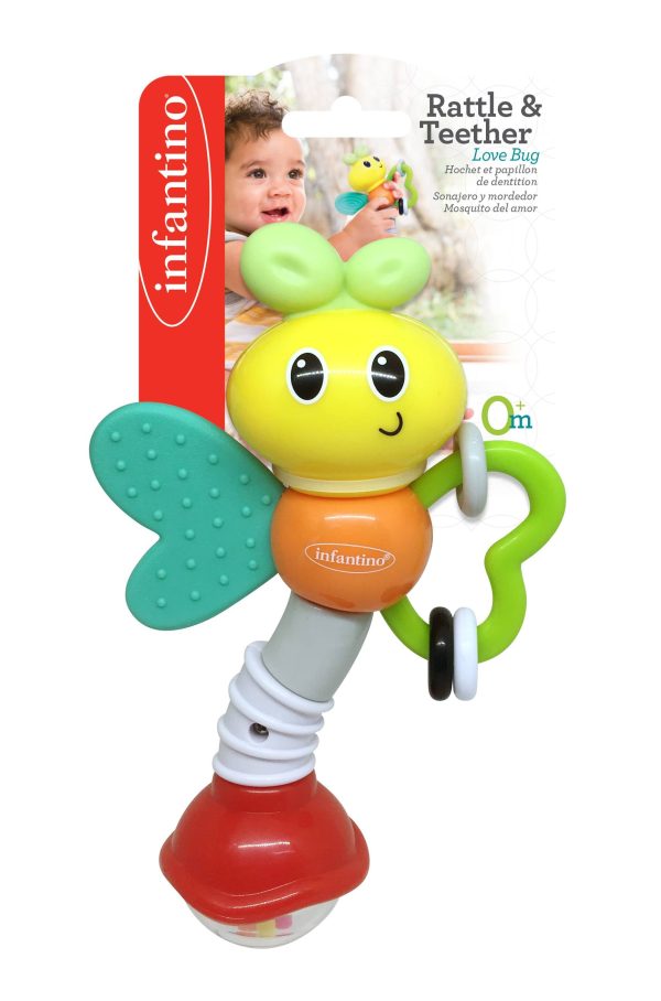 Infantino Rattle & Teether Love Bug (0m+) Online