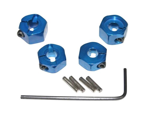 12mm Traxxas 2WD Aluminum Wheel Hexes (Blue) (4) Supply