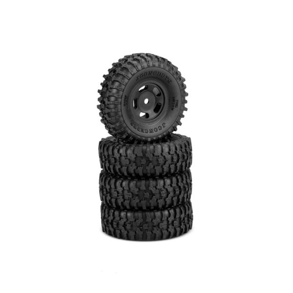 1 24 Tusk 1.0” SCX24 Crawler Tires, Glide 5 Wheels, Gold Compound (2) Online Sale