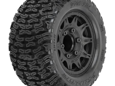 1 10 Bonesaw F R 2.8  MT Tires Mounted 12mm 14mm Black Raid (2) Sale